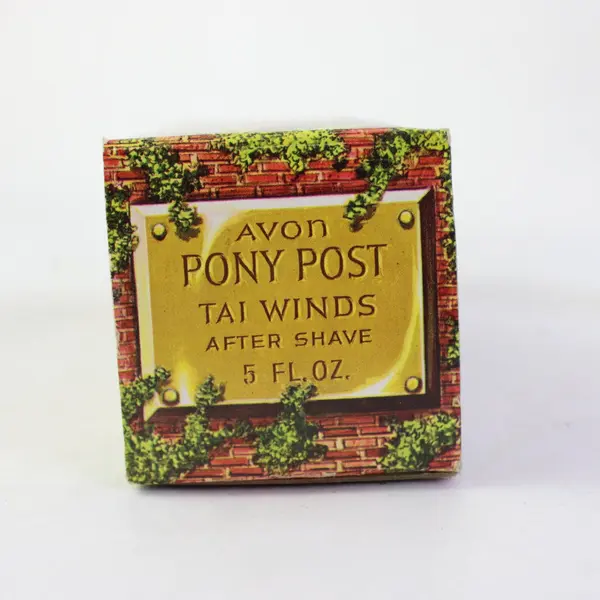 Vintage Avon Pony Post Tai Winds After Shave Horse Head Bottle w/Box