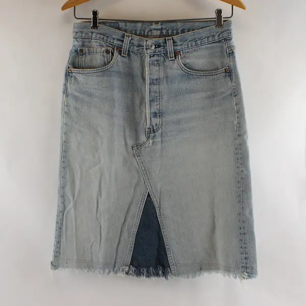 Levi's Denim Pencil Skirt Light Blue/Dark Blue Wash Size 31 Knee Length