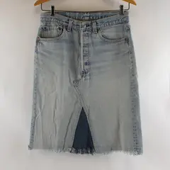 Levi's Denim Pencil Skirt Light Blue/Dark Blue Wash Size 31 Knee Length