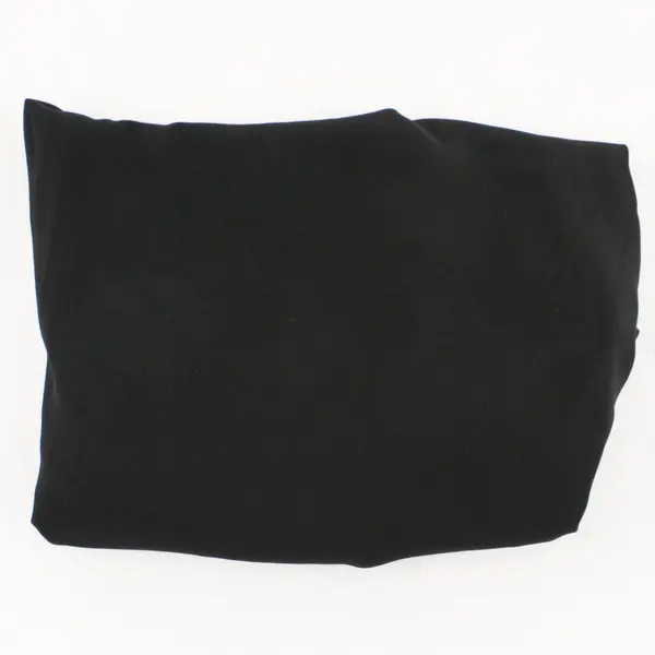 Unbranded Black V-Neck Short Sleeve Beaded Neckline Blouse Size L