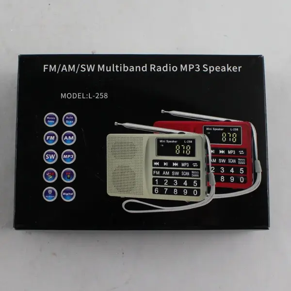 FM/AM/SW Multiband Radio MP3 Speaker New in box, #L-258  