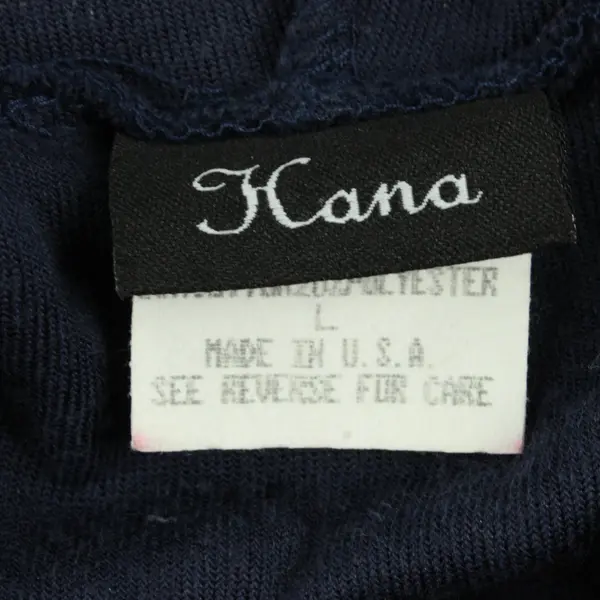 Hana Navy Blue Velour Zip-Up Hoodie Women's Large