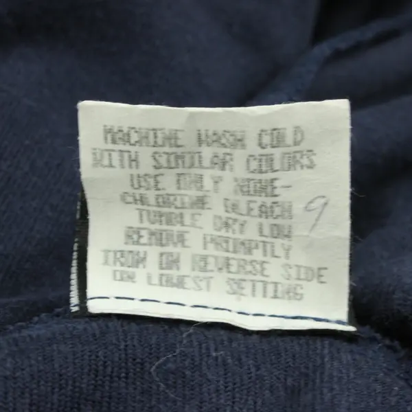 Hana Navy Blue Velour Zip-Up Hoodie Women's Large
