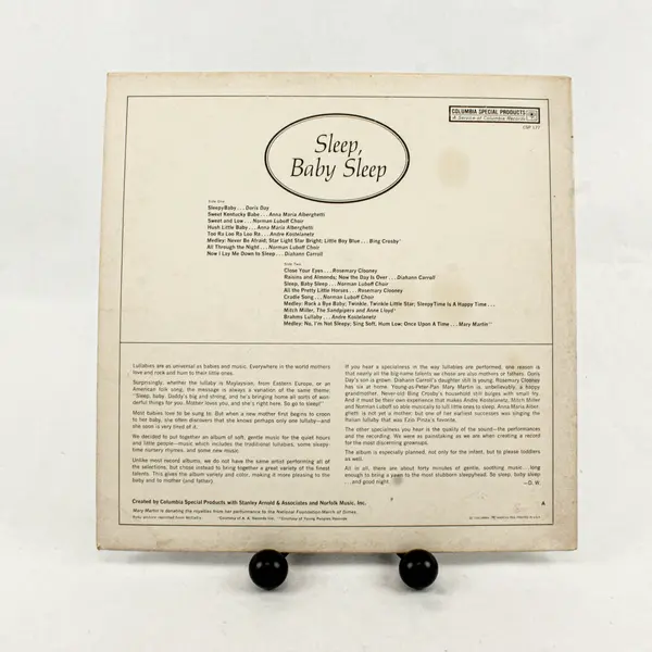 Sleep Baby Sleep 12" Vinyl Record Columbia Special Products CSP 177