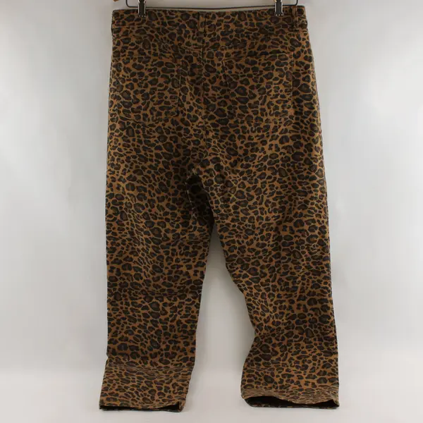 Time And Tru Leopard Print Jeans Straight Leg Womens 16
