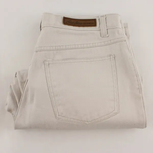 Vintage Bill Blass Jeans Capri Womens 10P Ivory Beige High Rise Casual Cotton