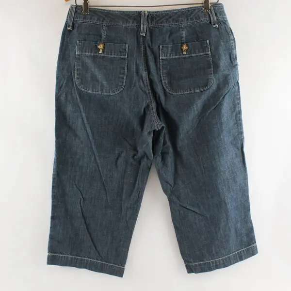Eddie Bauer Capri Jeans Womens 12 Medium Wash Denim Cropped