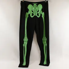 Unbranded Kids Black Green Skeleton Legs Halloween Leggings L/XL