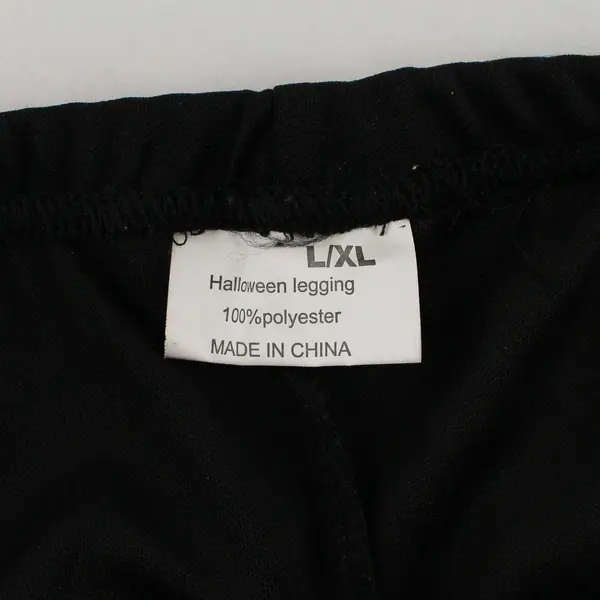 Unbranded Kids Black Green Skeleton Legs Halloween Leggings L/XL
