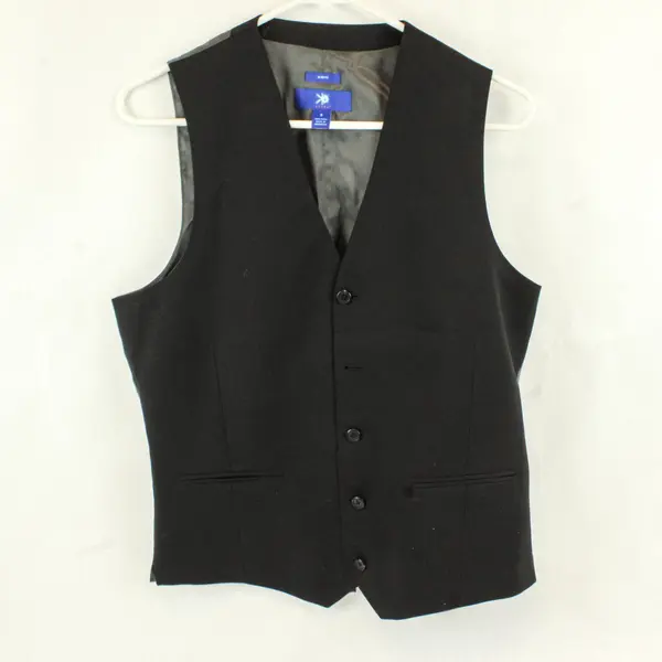 KO Egara Black Slim Fit Wool Suit Vest Waistcoat Men's Small