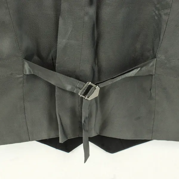 KO Egara Black Slim Fit Wool Suit Vest Waistcoat Men's Small