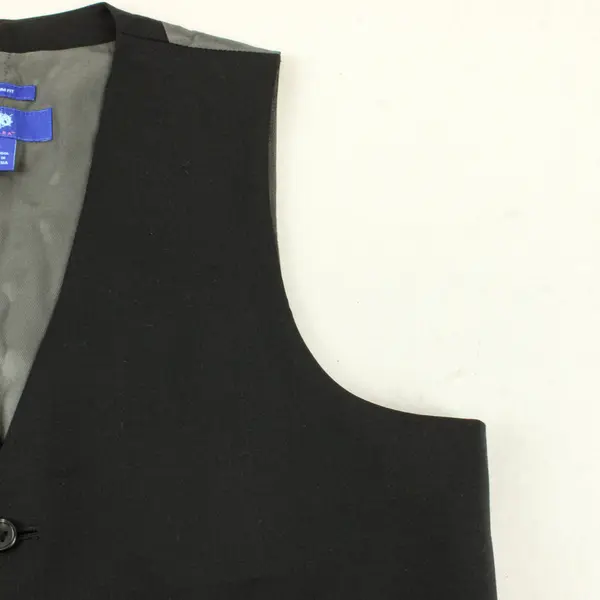 KO Egara Black Slim Fit Wool Suit Vest Waistcoat Men's Small