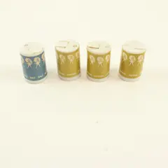 Vintage Morton Umbrella Girl Miniature Salt & Pepper Shakers 4 Pc 
