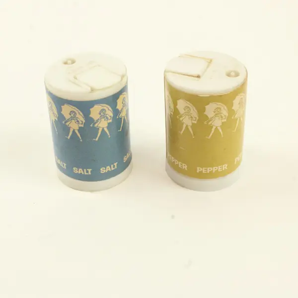Vintage Morton Umbrella Girl Miniature Salt & Pepper Shakers 4 Pc 