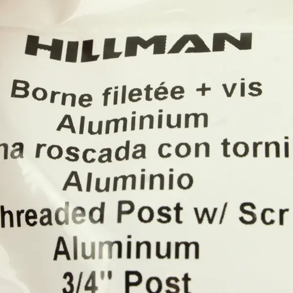 Hillman 3/4" Threaded Post w Screw Fastener Hardware