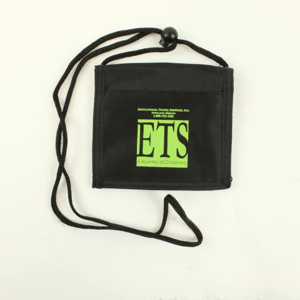 Educational Travel Services Inc Black Nylon ID Credential Holder