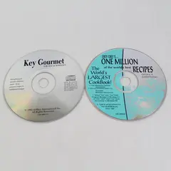 Lot Of 2 Cookbooks on CD Key Gourmet 1994 & World's Largest Cookbook 1999