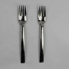 Lot of 2 Dansk Flatware Ameni.T 18/10 Stainless Cold Meat Forks 9.5 Inches