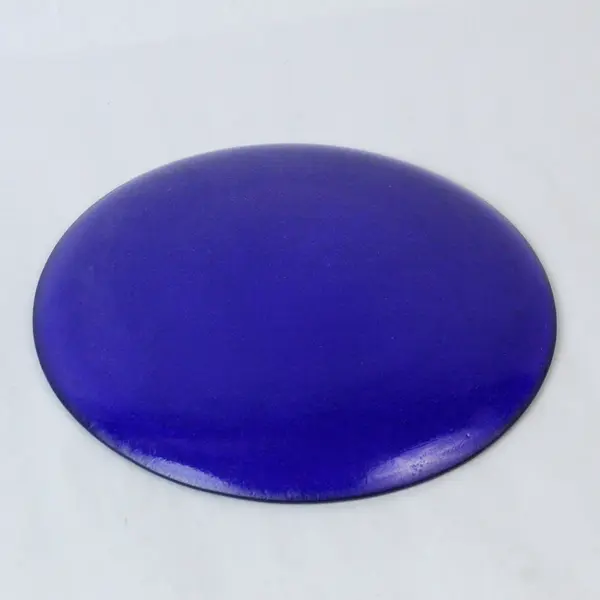 Jenelle Kathan Moonbeam Glass Works Decorative Plate Fish Cobalt Blue Iridescent