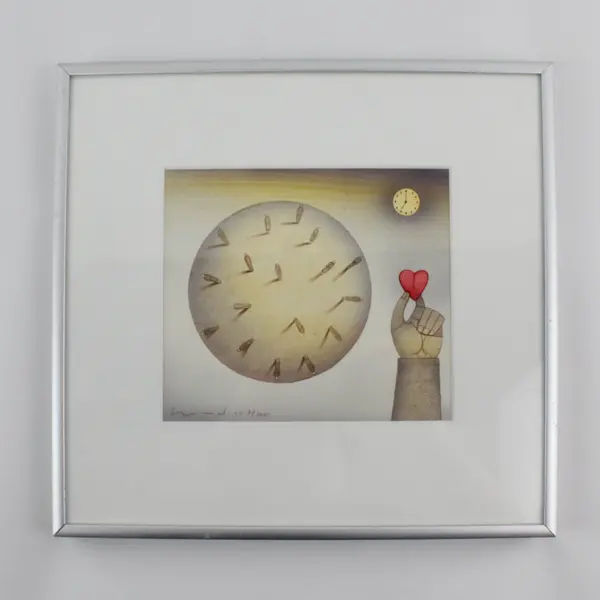 James Endicott Artist Surrealism Style Illustration Print Framed 10.25" x 10.75"