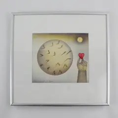 James Endicott Artist Surrealism Style Illustration Print Framed 10.25" x 10.75"