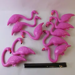 Lot of 10 Joyin Small Pink Flamingo Yard Ornaments New Open Box