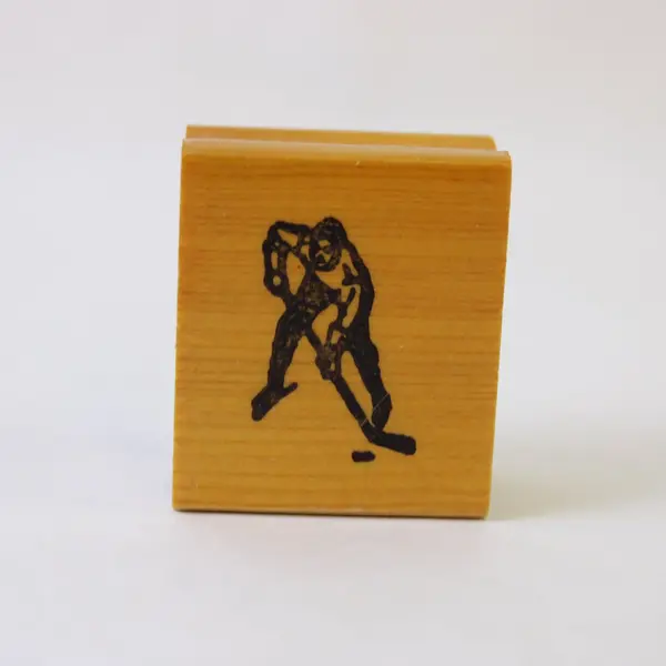 Russ Hockey Picture Frame 2x2.5 in & Rubber Stamp 