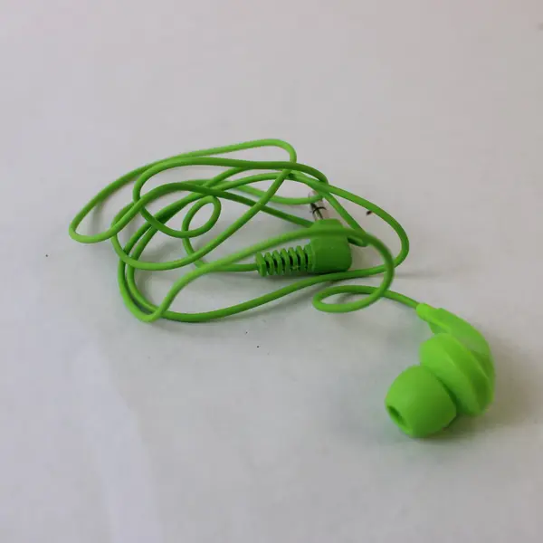 Lot of 3 Single-Sided Wired Earphones 3.5mm Plug Blue Green