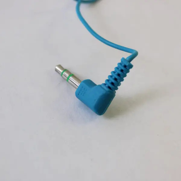 Lot of 3 Single-Sided Wired Earphones 3.5mm Plug Blue Green
