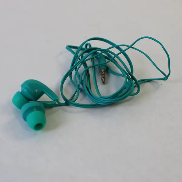 Lot of 3 Pairs Earphones 3.5mm Jack Black Teal Used Untested