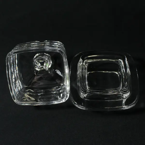 Abbott Collection Small Square Clear Glass Covered Dish With Lid