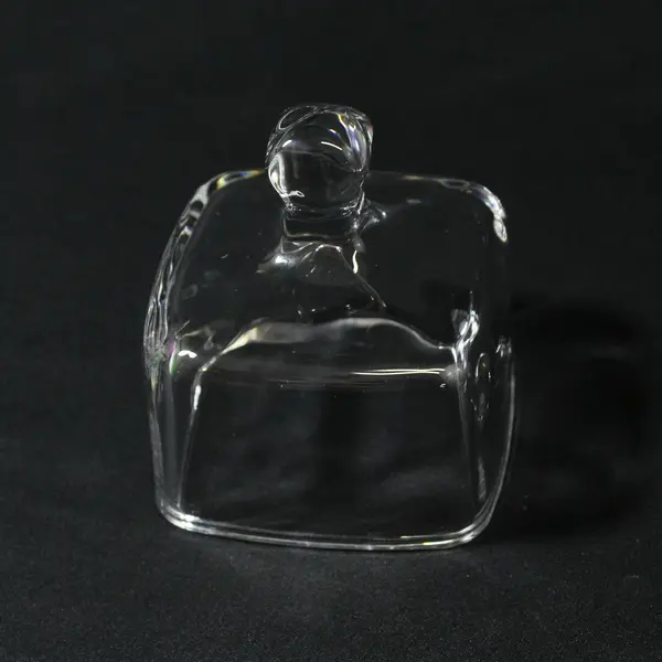 Abbott Collection Small Square Clear Glass Covered Dish With Lid
