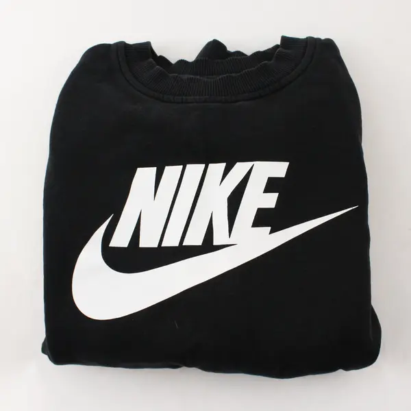Nike Sweatshirt Toddler Size M Black White Logo Fleece Pullover