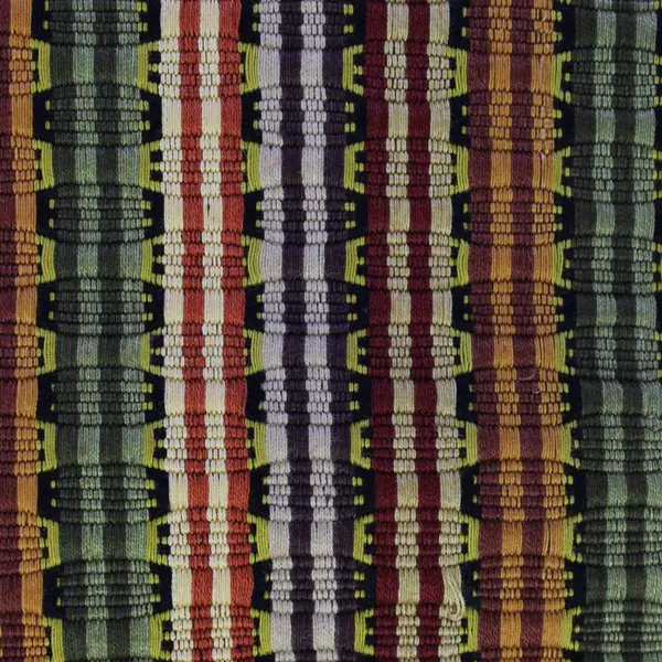 Multicolor Striped Table Runner 62in Green Brown Ochre Cream