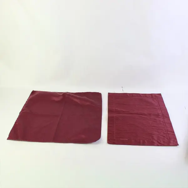 Set of 6 Burgundy Linen Placemats w/ 2 Napkins Waffle Weave