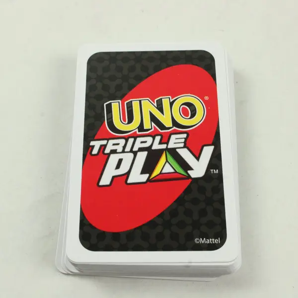Mattel UNO Triple Play Card Game with Cards & Instructions Used