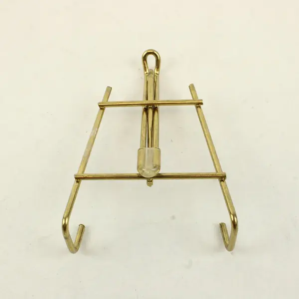 Lot of 8 Gold Tone Metal Wire Display Easels Plate Picture Stands