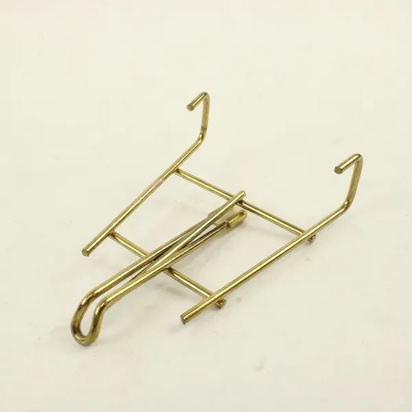 Lot of 8 Gold Tone Metal Wire Display Easels Plate Picture Stands