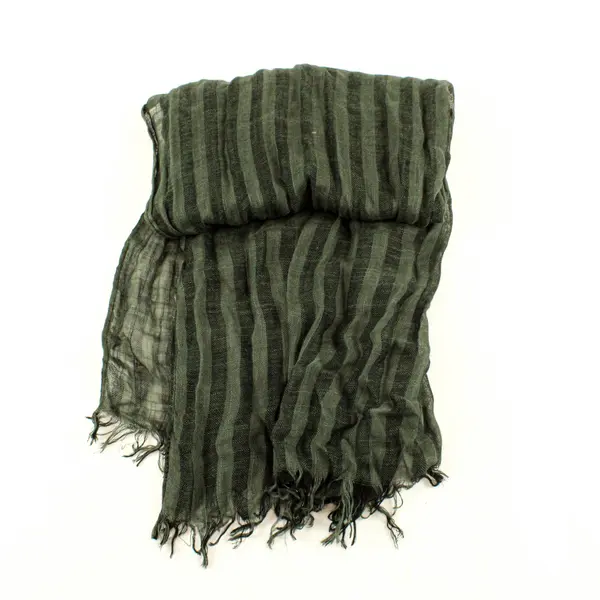 Lot of 3 Fringe Scarves Brown and Green