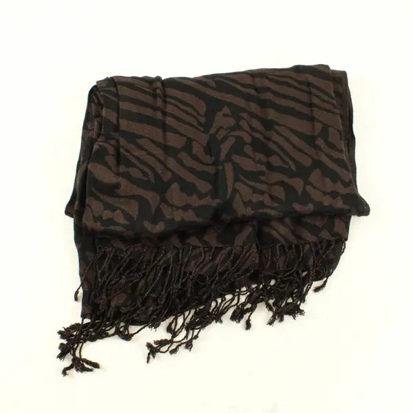 Lot of 4 Lightweight Rectangle Scarves Mixed Brown Tan Black Tones