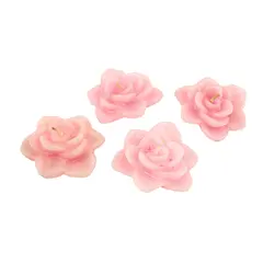 Set of 4 Floating Pink Rose Candles Decorative Centerpiece Wedding Decor