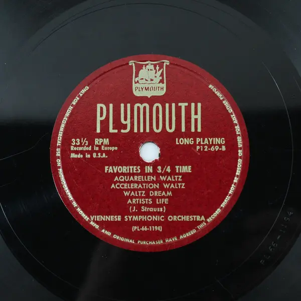 Cole Porter Favorites In 3/4 Time 12"Vinyl Record 