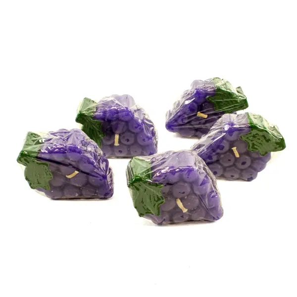 Lot of 5 Grape Shaped Decorative Candles Home Decor
