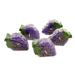 Lot of 5 Grape Shaped Decorative Candles Home Decor