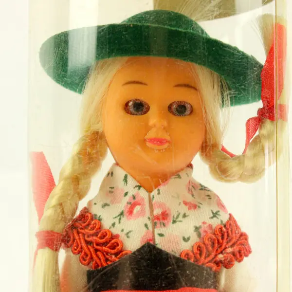 Vintage Bavarian German Girl Doll Alpine Felt Outfit Dutch Novelties Collectible