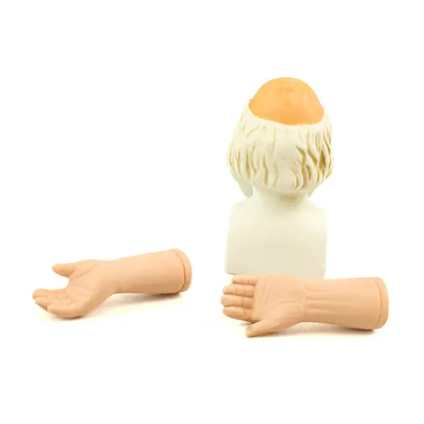NOS Darice Porcelain Santa Head and Hands Doll Making Repair