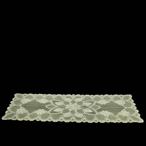 Vintage Filet Crochet Lace Table Runner