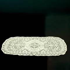 Vintage Off-White Lace Table Runner 31.5x14 Decorative Pre-Owned