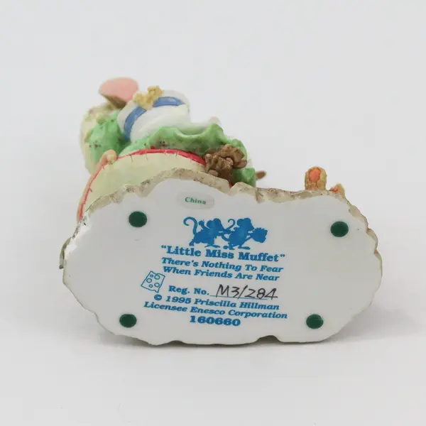 1995 Enesco Priscilla Hillman Mouse Tales Little Miss Muffet Figurine 160660