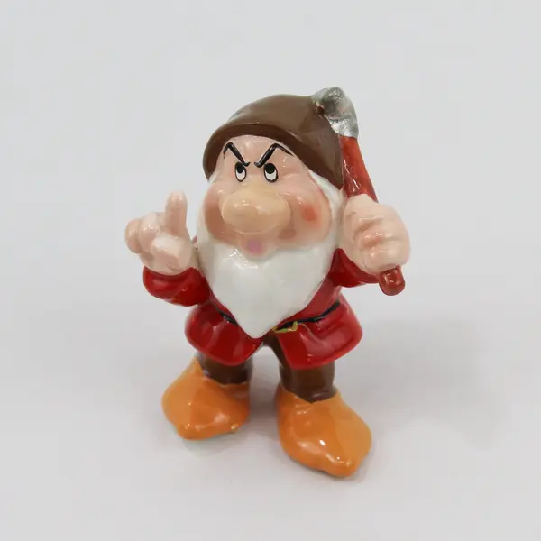 Vintage Schmid Disney Snow White & The Seven Dwarfs Grumpy W/Pickaxe Figurine